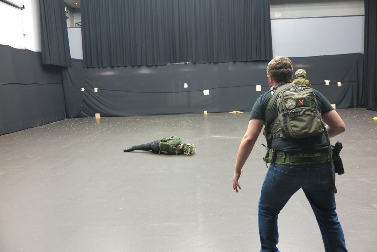 CU_AirsoftSoc's tweet photo. The troops getting some training in! Our mini range set-up; the aim (heh) was to focus on technique and &amp; really hone our skills. We ran drills, recorded times, &amp; each figured out what could be improved &amp; what needed more practice. 

Don't worry, we aren't using real TQs!

#cuas https://t.co/pU77QPJ9BD