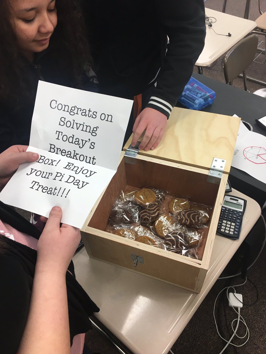 MustardsMath's tweet photo. Celebrating #PiDay by doing a Circle Themed Breakout box! #ActiveAssessment https://t.co/F0yEFFKUaS