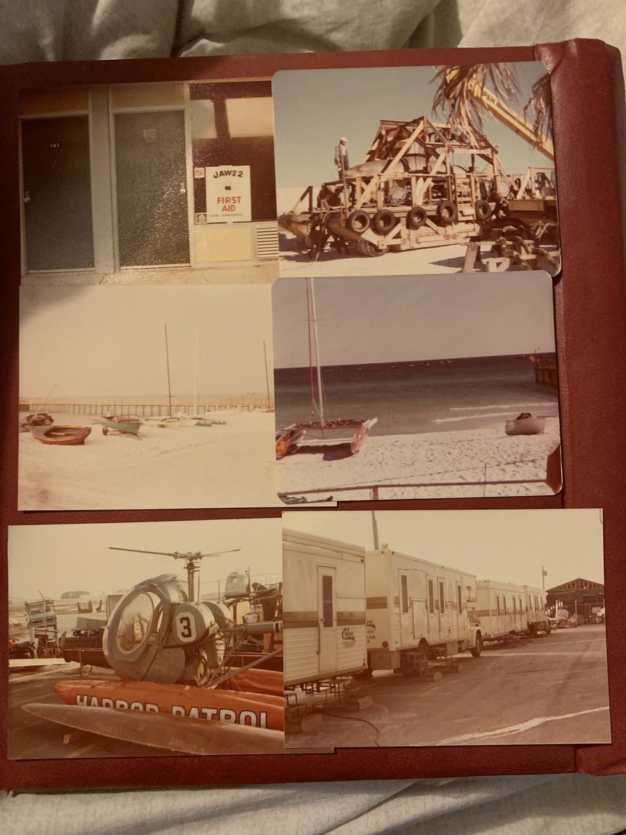 MJsLifeStories's tweet photo. #JawsII was filmed close to where I live and my uncle at the time worked security for the movie, found some of the pics he took while cleaning out the garage. So cool! #Shark #SharkAttack #MovieSet #Jaws #GulfOfMexico #WhiteSandyBeaches #VotedBestBeaches https://t.co/4BqZT7ReyB