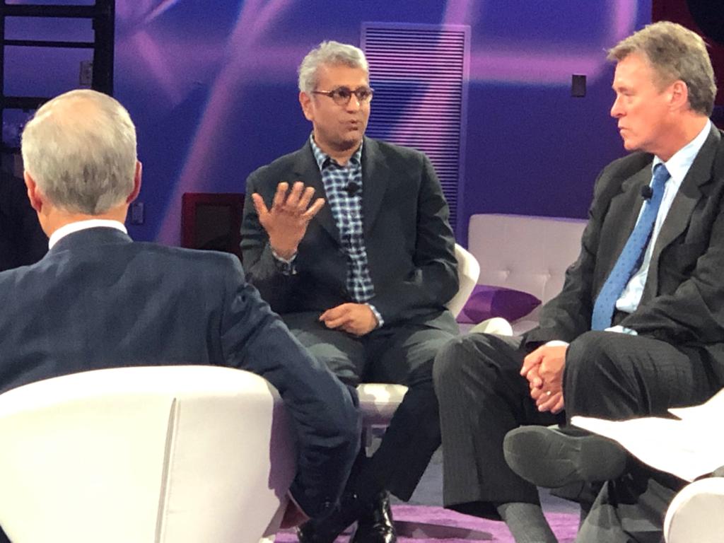 CERAWeek's tweet photo. “There is money to be made, money to be saved [with digital transformation],” Sonny Garg of Uptake. Studio 1 at #CWAgora #CERAWeek https://t.co/tmemTp8Cep