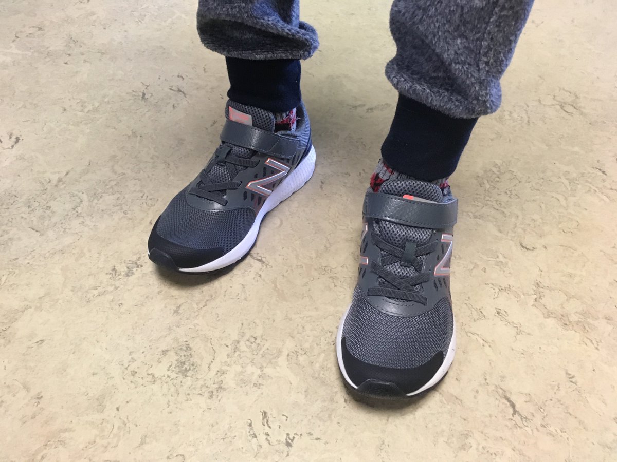 HUGE shout out to <a href="/PeachCityRunner/">Peach City Runners</a> for donating these to a special young mover. You put a smile on his face and pride in his stride. So grateful. #SD67