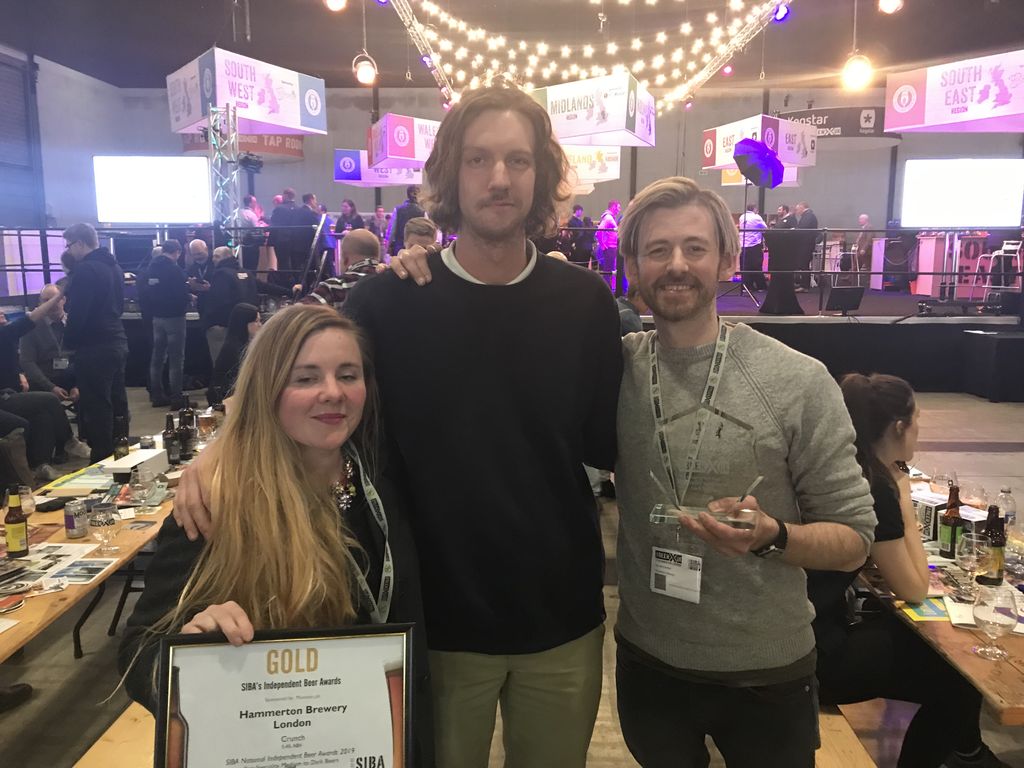 HammertonBrew's tweet photo. Unexpected!! But thank you!! GOLD win for CRUNCH!! #beerX @SIBA_BeerX #ChampionPBMS https://t.co/7VuWAaHVwp