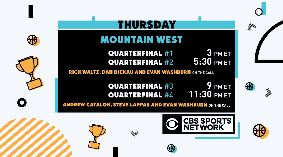 CBSSportsGang's tweet photo. More of the @MW_MBB quarterfinals still to come on @CBSSportsNet!
After one of the biggest comeback’s in UNM history, No.7
@UNMLoboMBB have to deal with No.2 @USUBasketball.
It’s No. 6 @AF_MBB and No.3 @FresnoStateMBB in the late-night slot.
#BracketWeek is live from Vegas! https://t.co/nHFZgxC6sh