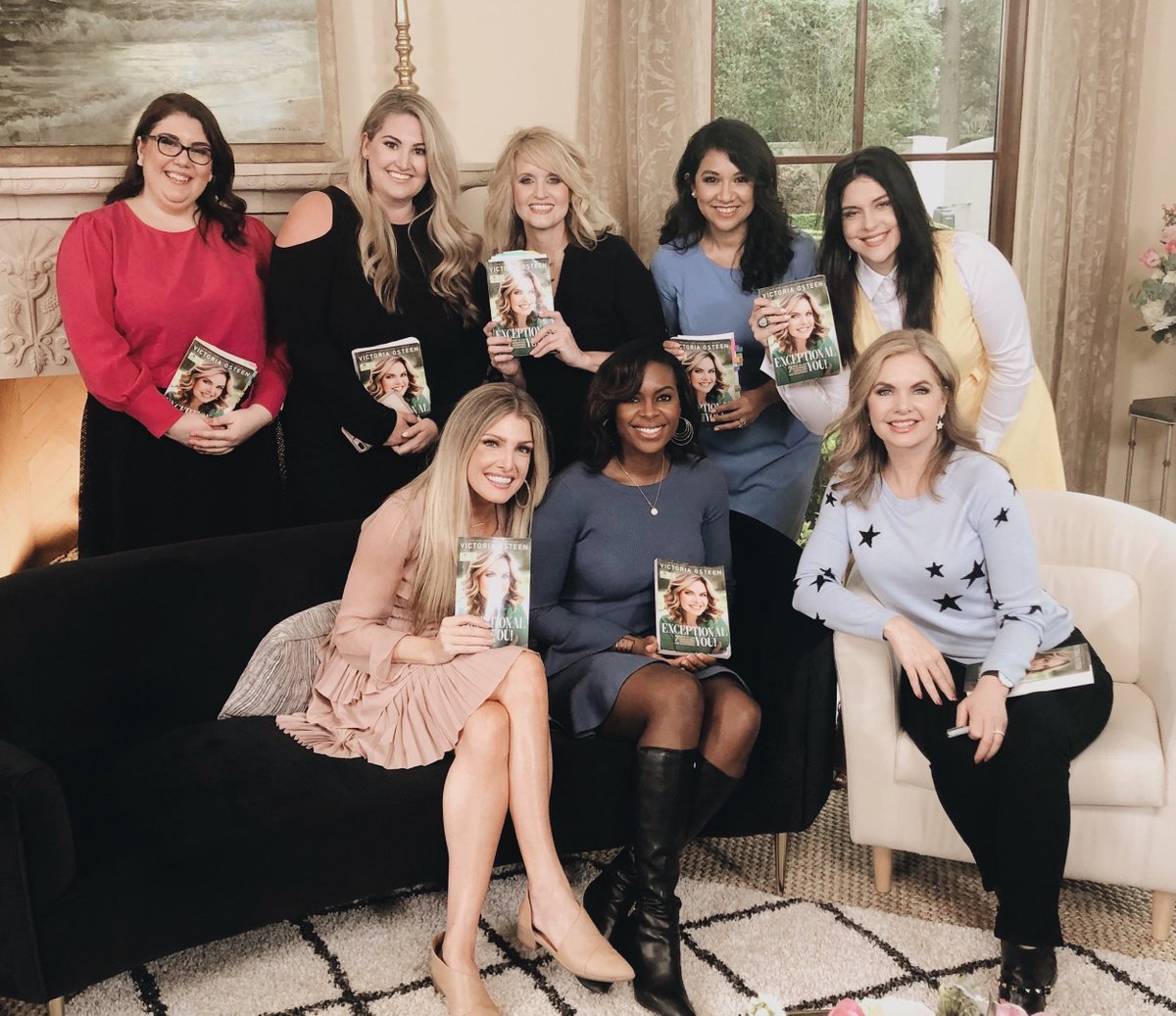 VictoriaOsteen's tweet photo. Loved hanging with these beauties talking about my new Book “Exceptional You!” Available on April 2nd. Pre-order your copy today!

#ExceptionalYouBook https://t.co/GyidlHT0on