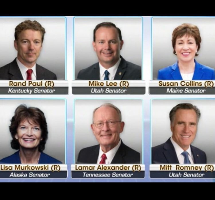 dsavy4's tweet image. The cowards who sided with left. 12 republicans.