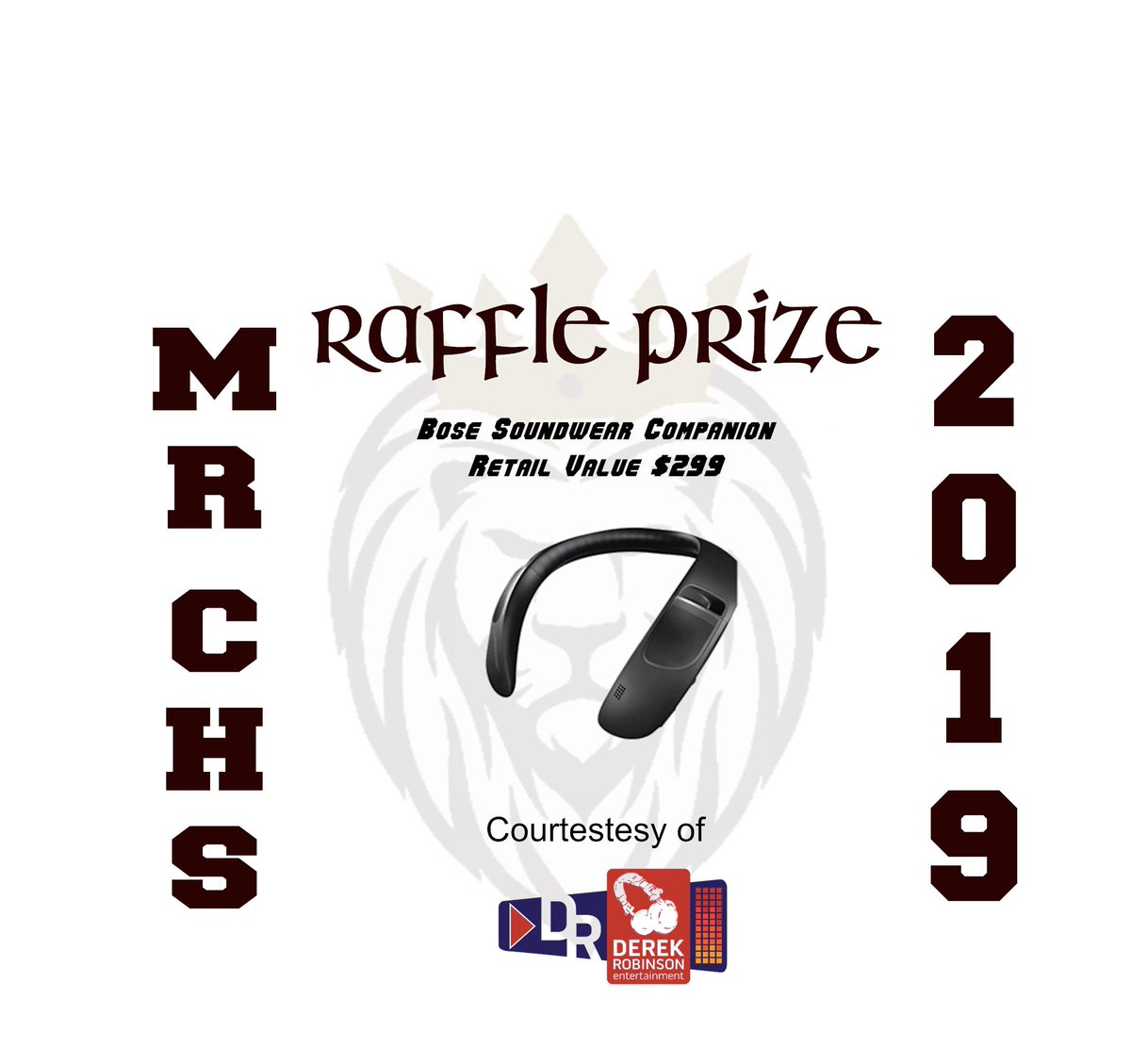Exciting Raffle Prize Courtesy of Derek Robinson Entertainment, the longtime official Sound Provider for Mr. CHS.  We look forward to seeing you tomorrow night!! ow.ly/LEfg30o368T