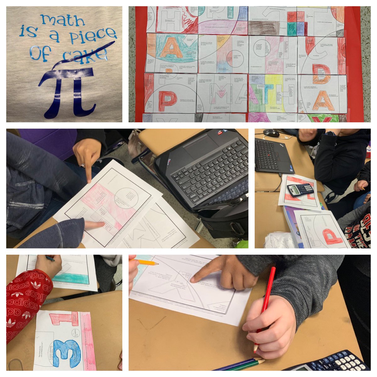 akmebe's tweet photo. Pi day fun! Collaboration and problem solving! They may not have got them all correct but they were trying! Thanks @MrsEdmondsMath for the fun Pi day project!
#7thMath #PiDay #WMSsuccess https://t.co/J9JOcKfMGE
