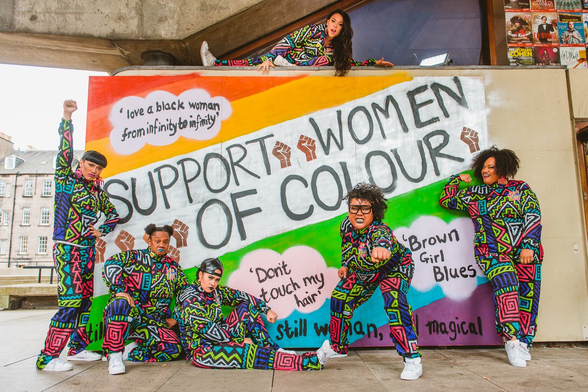 DEWCVancouver's tweet photo. So pleased to once again be a community partner for @hotbrownhoney opening tonight at @TheCultch! Bring socks/underwear/incontinence supplies when you attend, collecting much-needed items for women in the #DTES. #DecoloniseAndMoisturise #HotBrownHoney Image: Mihaela Bodlovic https://t.co/UYLYpnqAJU