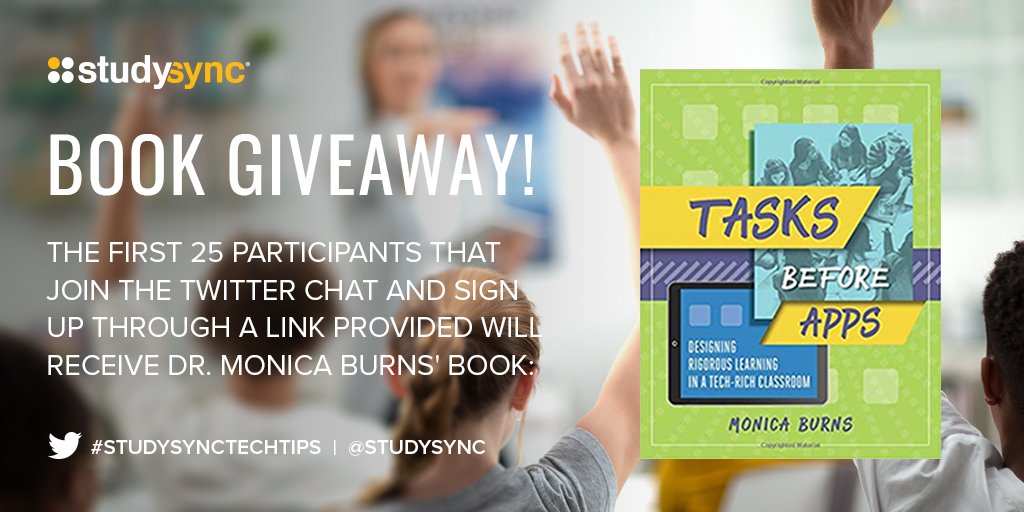 Join us <a href="/studysync/">StudySync</a> for #StudySyncTechTips Twitter chat 3/25 4pm PT with <a href="/ClassTechTips/">Monica Burns, Ed.D #EdTech #ISTELive #ASCDAnnual</a>!