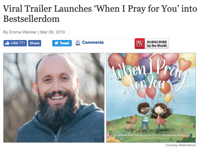 BrightAgencyUS's tweet photo. A #BrightArtist has gone viral! Congratulations to Kimberly Barnes aka @kimillustration, author @HeyMPT, and the #WhenIPrayForYou team at @WaterBrookPress ๐ Read more here: https://t.co/KEnmmBMG5w https://t.co/NXZ3xOR2KF