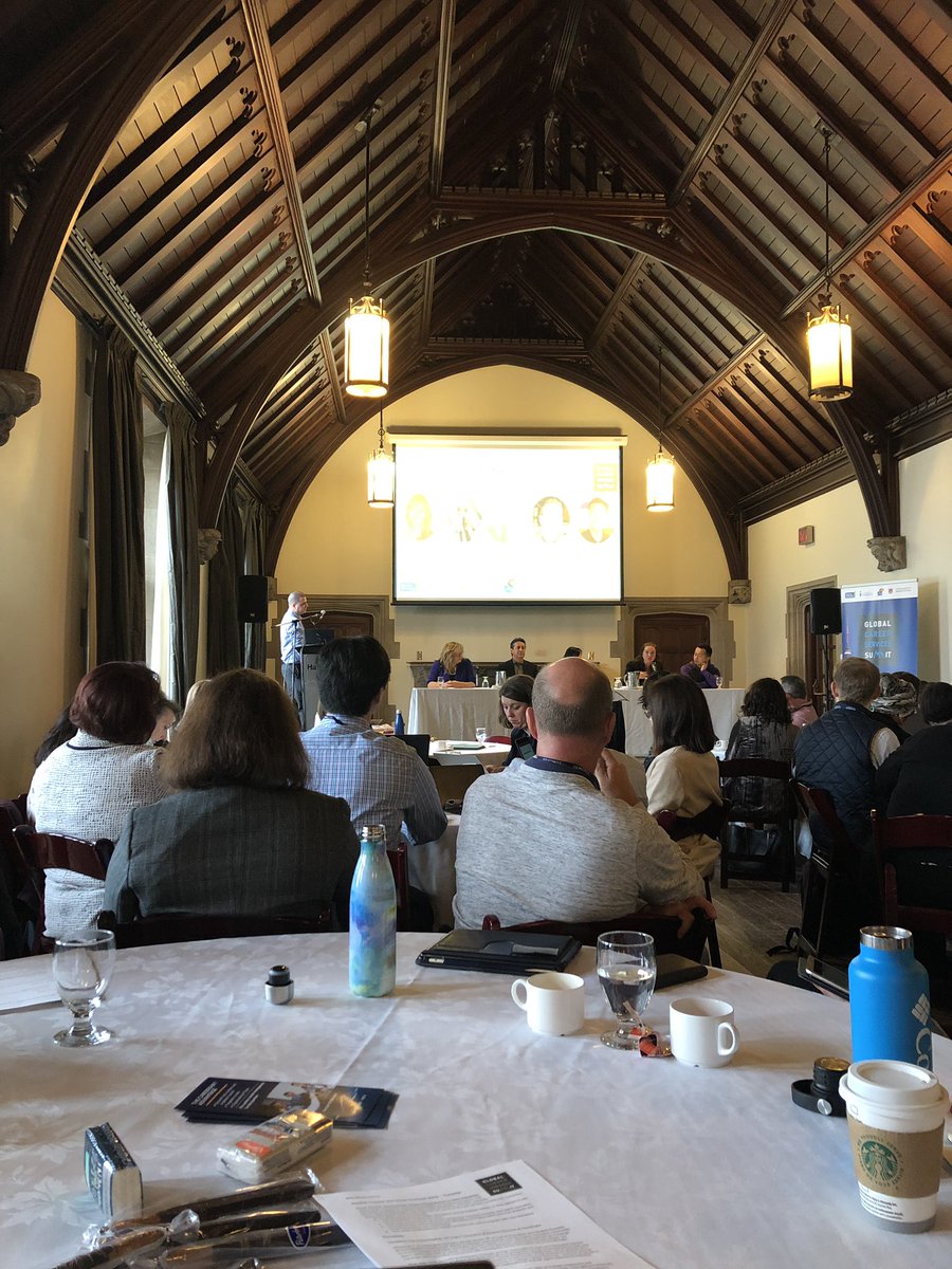 MarkStow's tweet photo. Another amazing and inspiring day here - learning how to consider our ‘local’ problems/challenges on a global scale... another great setting, this time at #universityoftoronto thanks to all involved in organising #GCSSummitTO https://t.co/g2tTWjTToD