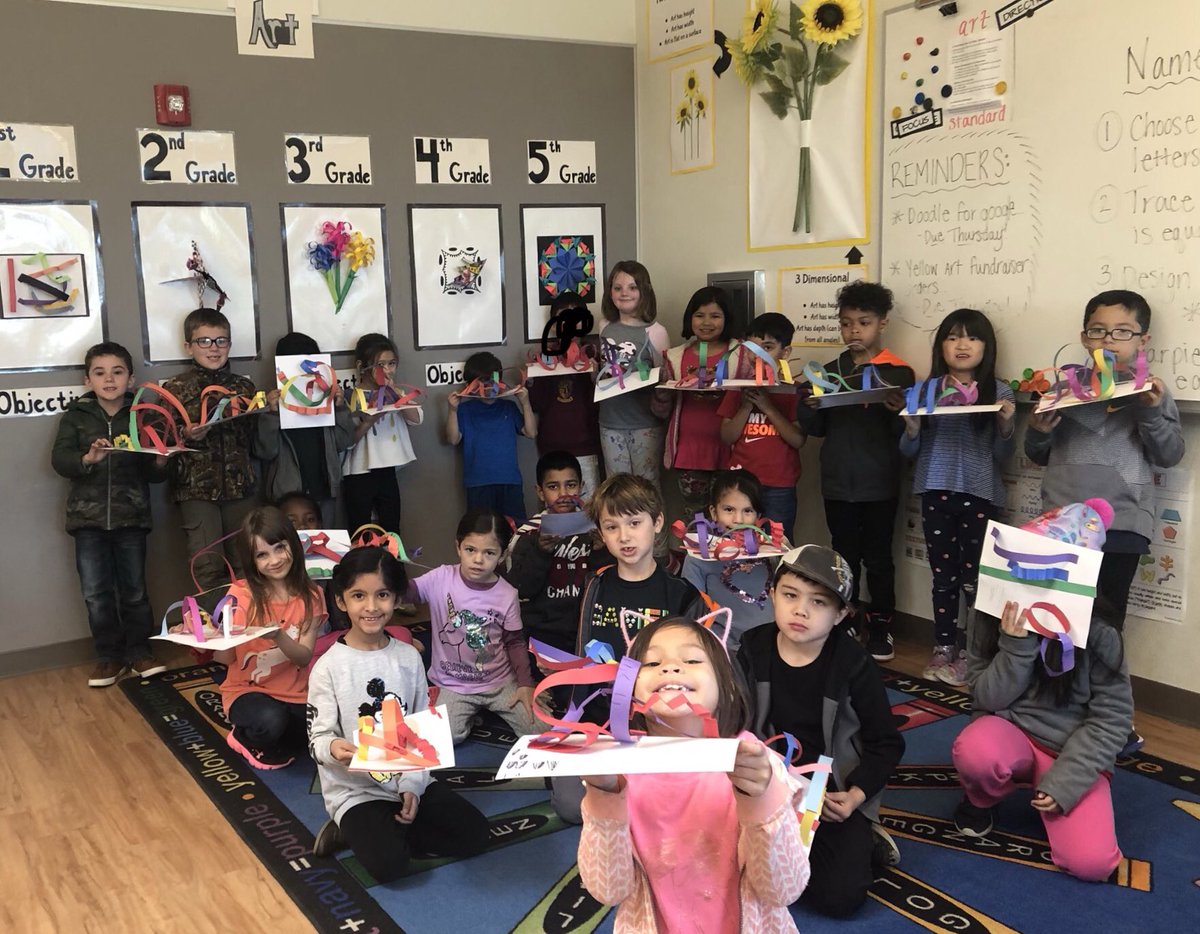 expShane's tweet photo. 1st graders @StarAcademyNCS love learning about paper sculpture! #ncsstar #ncsinnovate https://t.co/w8xO0ofBN5