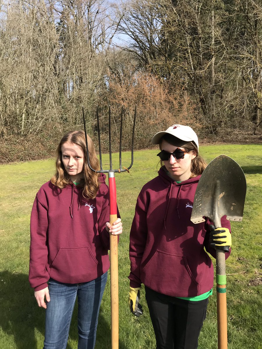Elks Scholars spent the morning in Vancouver, Washington helping Columbia Springs prep their native species garden #ElksFamily #LearnServeConnect