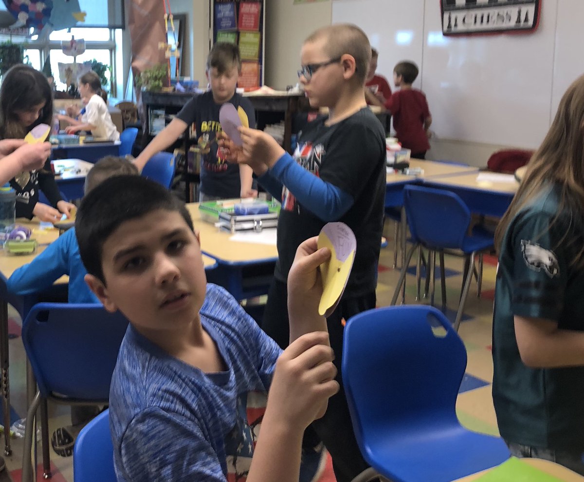 MrWeimann's tweet image. In addition to #PieGraphs,
#PolitePirates celebrated #PiDay2019 with author’s purpose PIES 
Persuade
Inform
Entertain
Share feelings

After making #PIES craft, Ss hunted for examples in textbooks.