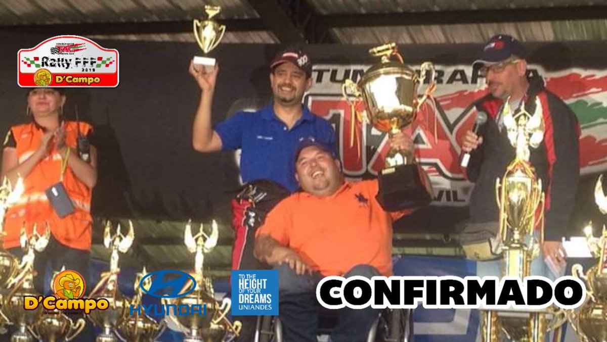 TACoficial's tweet photo. 🚥🏁#TacInforma
El automovilismo es inclusión, Jorge Luis Terán piloto con Discapacidad Física y Antonio Llerena con Discapacidad Visual, dicen presente para el #RallyFFF #DCampo 2019 en Ambato. Todos a aplaudir a esta pareja.
#TAC
#RallyFFF
#DCampo
#HyundaiEsMejor
#Uniandes https://t.co/SpnjF7mCR4