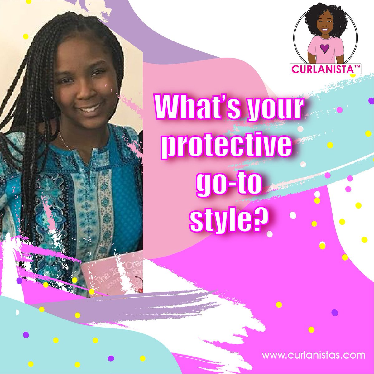 Curlanista's tweet photo. Loving your curls means wearing them in a protective style from time to time… my coils are in braids right now…. 💞 

Which style do you prefer? 

Send us some pics...we love sharing the beauty  💖💖

#CGMethod #ProtectiveHair #Curlanistas #BlackGirlMagic https://t.co/g9K1YhhTZU