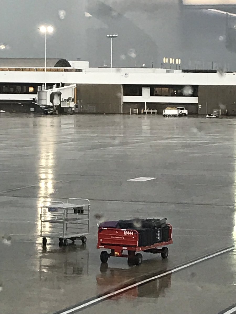 Laura Phillips (@lap05) on Twitter photo Hey, <a href="/AmericanAir/">americanair</a> is it customary to leave luggage out in the pouring rain before the plane even arrives? Very frustrating watching our luggage get soaked for 20 min! Hey, <a href="/AmericanAir/">americanair</a> is it customary to leave luggage out in the pouring rain before the plane even arrives? Very frustrating watching our luggage get soaked for 20 min!