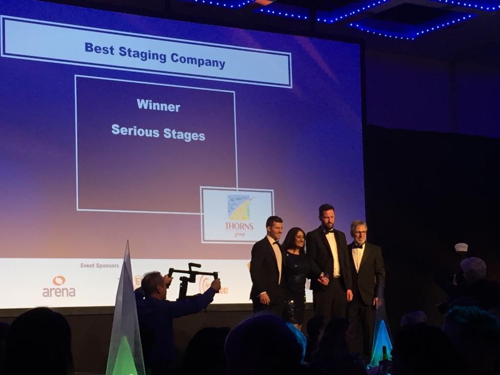 SeriousStages's tweet photo. Just like buses.... two awards in one night!! ๐ฅณ Well done to all the crew at the yard and team in the office - this is for you! ๐๐ผ๐๐ผ๐๐ผ๐๐ผ โฆ@eventprodawardsโฉ โฆ@SeriousStagesโฉ #EPAs19 https://t.co/T2ogAr85dQ