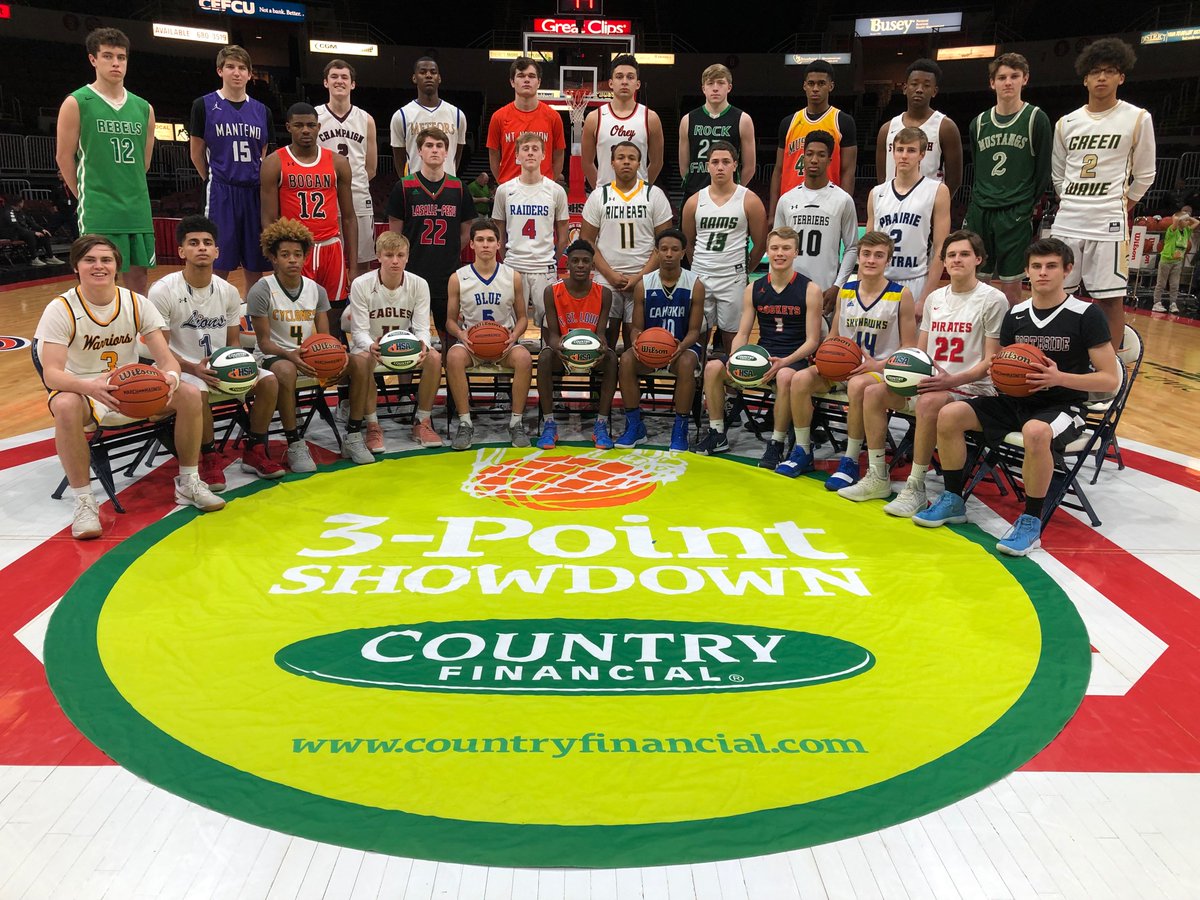 IHSAState's tweet photo. ππ Congratulations to the Class 3β£A qualifiers in the 2019 @hellocountry Three-Point Showdown.
Way to #TakeSimpleSteps on your way to shooting in the @PeoriaCivicCntr at @IHSAState!
#Goodluck from the #IHSA & #CountryFinancial https://t.co/jjDhUIfIeg