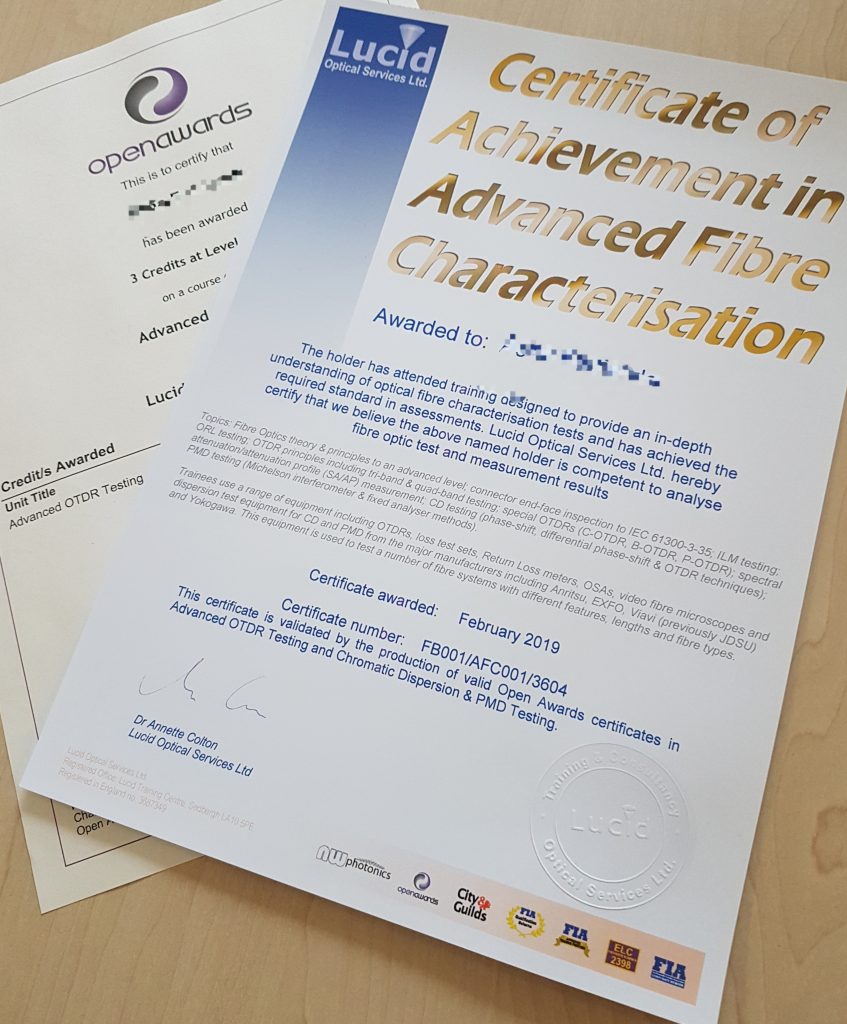 LucidOptical's tweet photo. New post (Lucid Certificates in Advanced Fibre Characterisation) on the Lucid blog at https://t.co/ZHK257gdeo https://t.co/mGW6DiRSRa