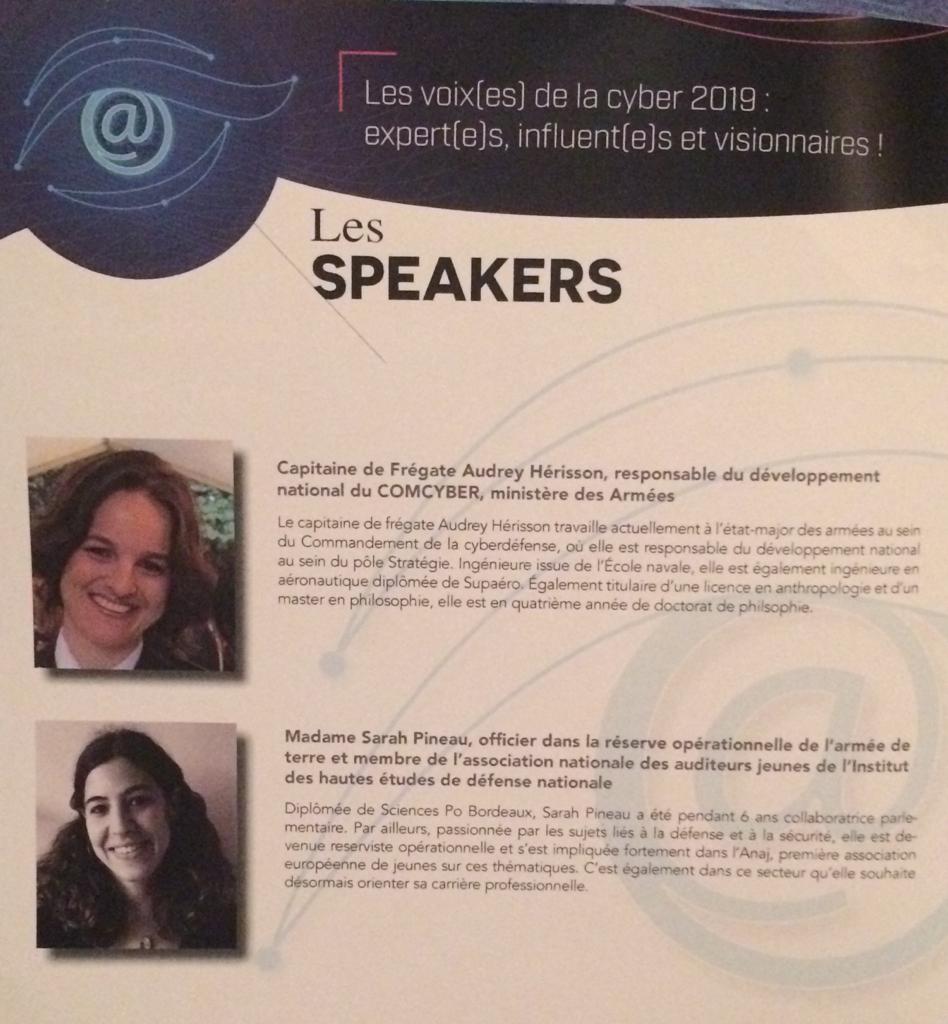 spmilistaro's tweet photo. [#Cybersécurité] Colloque #voiesdelacyber organisé par #SDmagazine aux Invalides ac @PwC_France @sup_recherche @Defense_gouv @ITrust_France @P_Trouchaud @PaulaForteza @ecso_eu @sophieviger @FemmesNumerique... Ravie d'avoir représenté @Jeunes_IHEDN à la table ronde #cyberdéfense! https://t.co/o0tV7GUelk