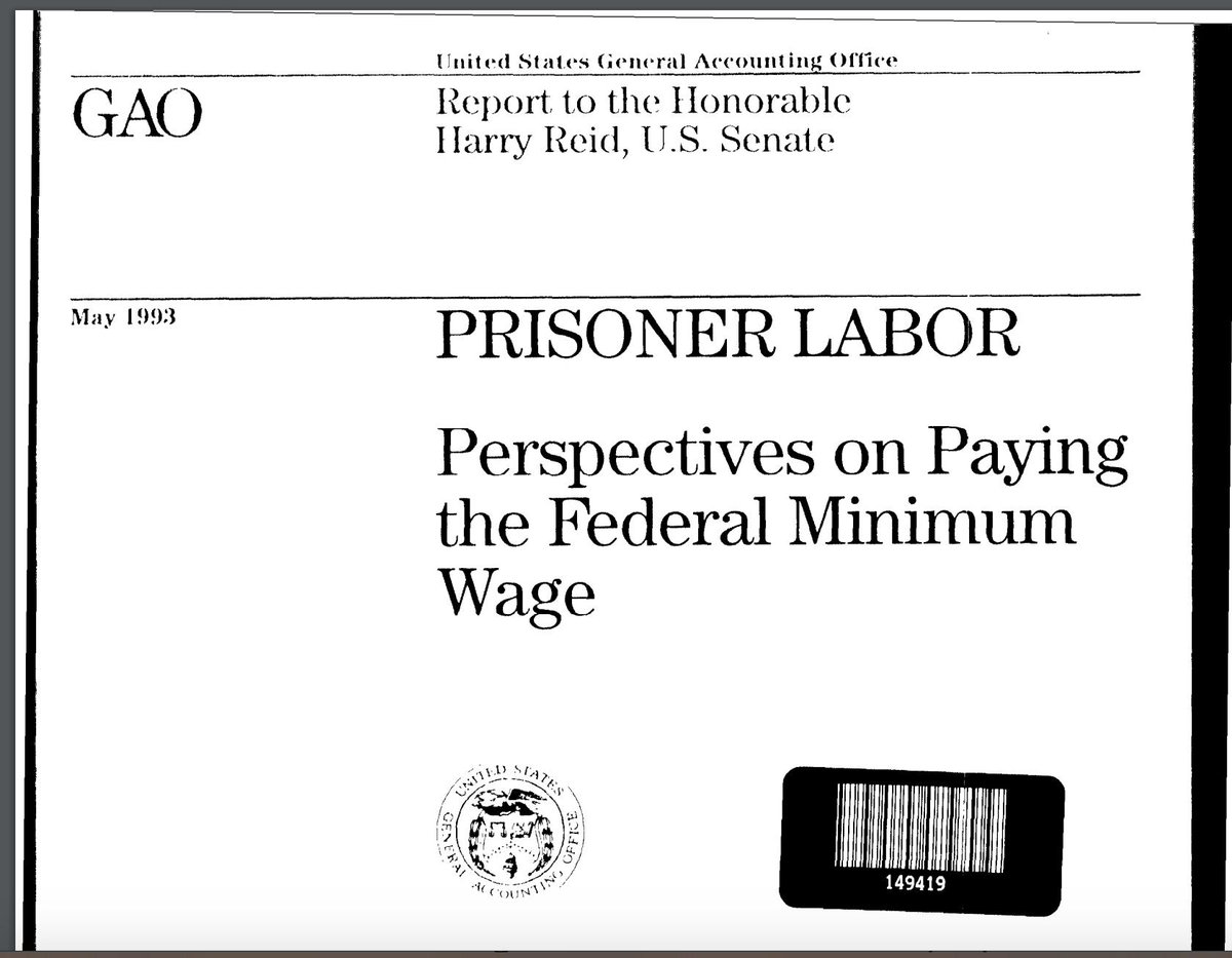 37. Harry Reid asked for a report on paying prisoner's wages. This is how the Administration Responded.  https://www.gao.gov/assets/220/217999.pdf