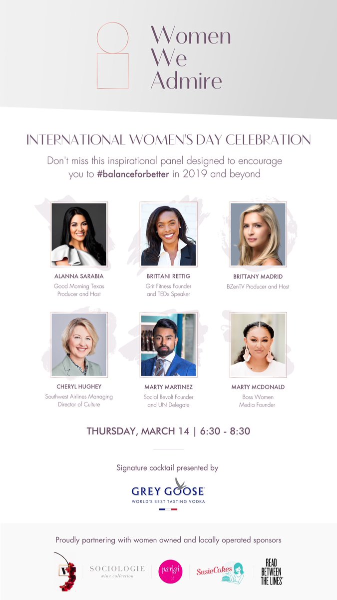 MartyTakesDAL's tweet photo. I am so excited to be speaking at this event tonight at #WomenWeAdmire hosted by @MiniLuxe w/ @AlannaSarabiaTV, @BritMadrid and other amazing women! #BalanceForTheBetter https://t.co/kg4CGDgEay