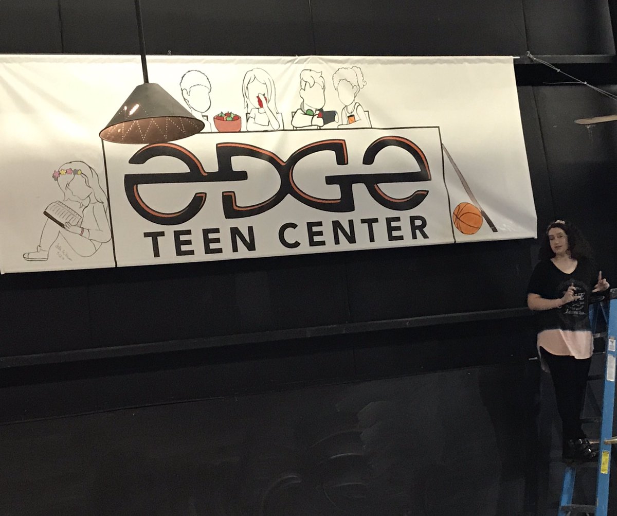 EdgeTeenCenter's tweet photo. Our EDGE teen, Sela designed a beautiful piece of art that will forever hang at EDGE! Sela is a senior and we will be sad to see her graduate, but so proud that she has left her mark for many years to come at EDGE! #edgeteens #13x7artwork #inspiring https://t.co/rnzGBJn32V