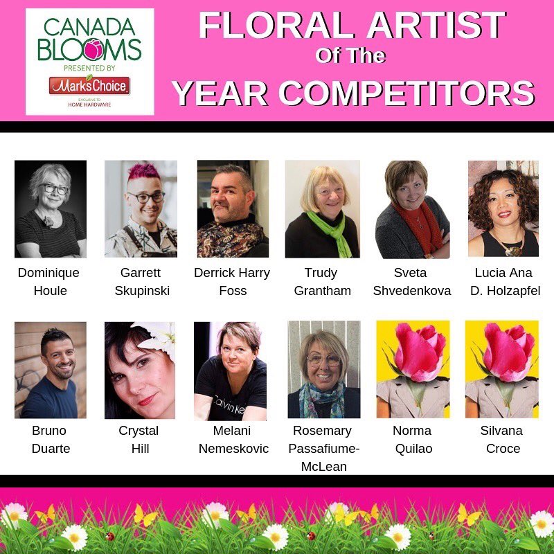 TorFlowerShow's tweet image. Friday, March 15 th 10am-2pm Canada Blooms Floral Artist of the year Competition! Come cheer on your favourite!  Canada Blooms #canadablooms