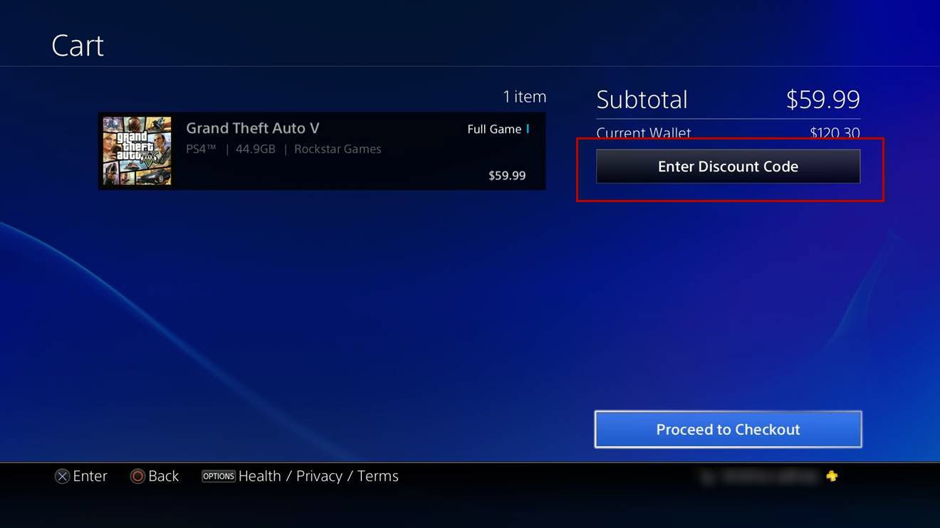 ps4 gta discount code