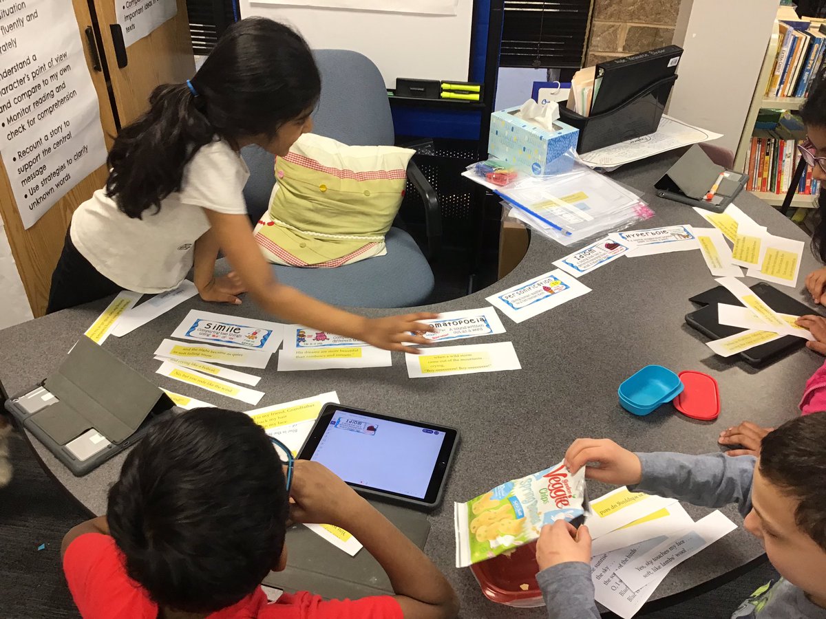 HulliganExplore's tweet photo. Authors who play with language have a lot of fun, we decided! Exploring and sorting figurative language straight from the text. #dancingrainbows = #personification #Inspire96 https://t.co/Ewgooz5eDX