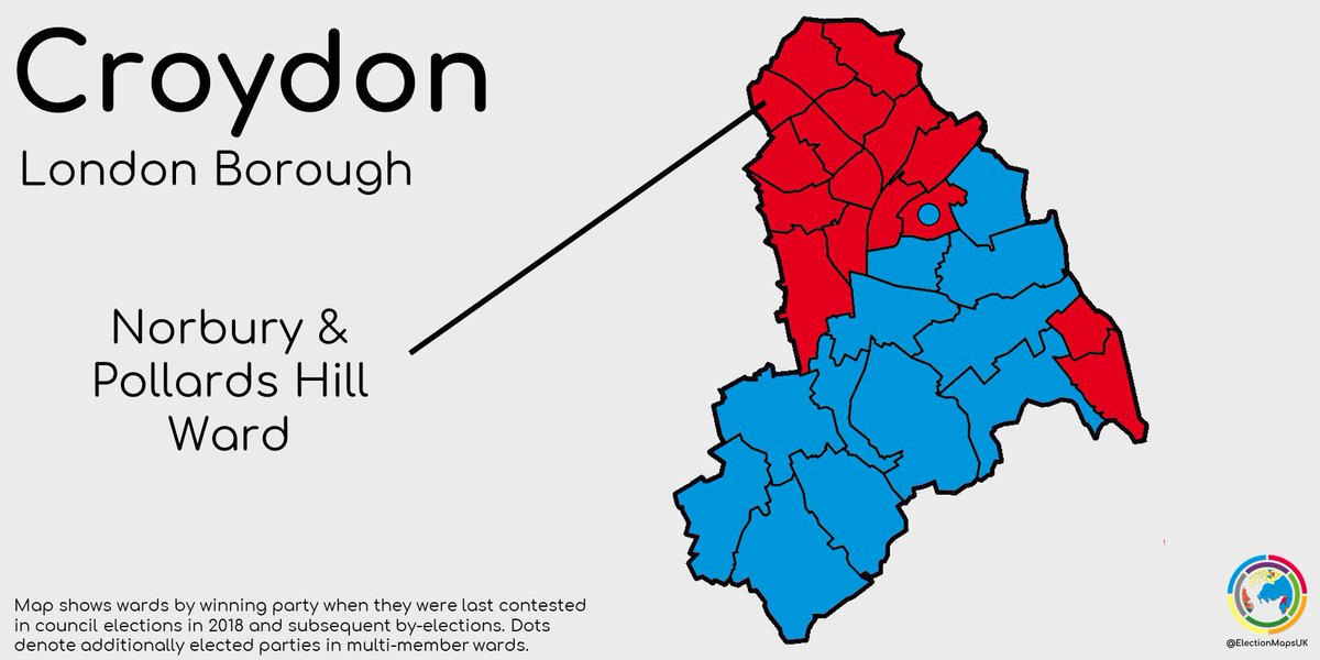 Labour HOLD #Norbury & #PollardsHill (#Croydon) with 65% of votes (-3).

CON were 2nd on 15% (-7), IND (O'Gr) 3rd on 8% (+8), GRN 4th on 4% (-6), IND (Roz) 5th on 3% (+3), LDM 6th on 3% (+3) and UKIP 7th on 2% (+2).