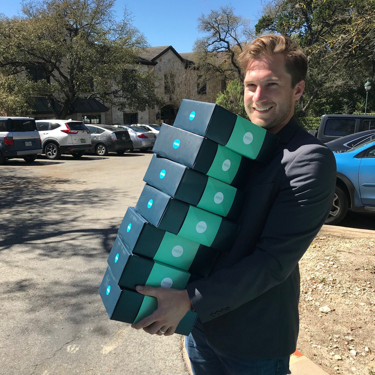 Brad_Gustafson's tweet photo. The @xeromini is cruising around Austin, TX this week delivering "tax relief" kits to local accounting firms needing a "quick break" from the trenches of tax season. If you received a box, we'd love to hear what you thought of it! 🌵🎁🚙 #XeroCommunity https://t.co/8XpuGFzZMF