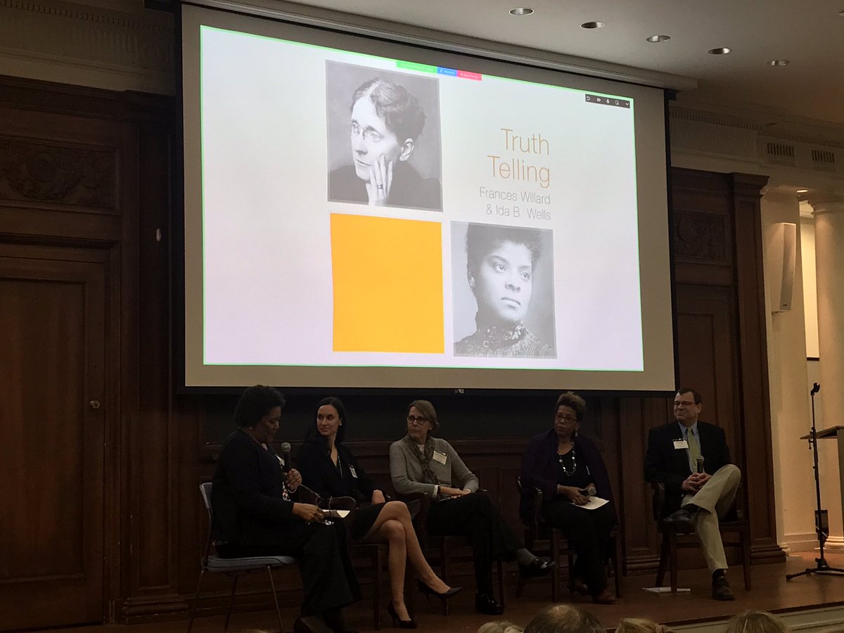 loyolahistdept's tweet photo. PhD candidate @ellafwagner presents on Truth Telling: a project exploring the conflict between Ida B Wells and @FrancesWillard and race relations within women’s movements. Bravo Ella! Check out the fabulous new site: https://t.co/vkzkvDeAhF #WomenAlsoKnowHistory https://t.co/A2NGRLPIsE