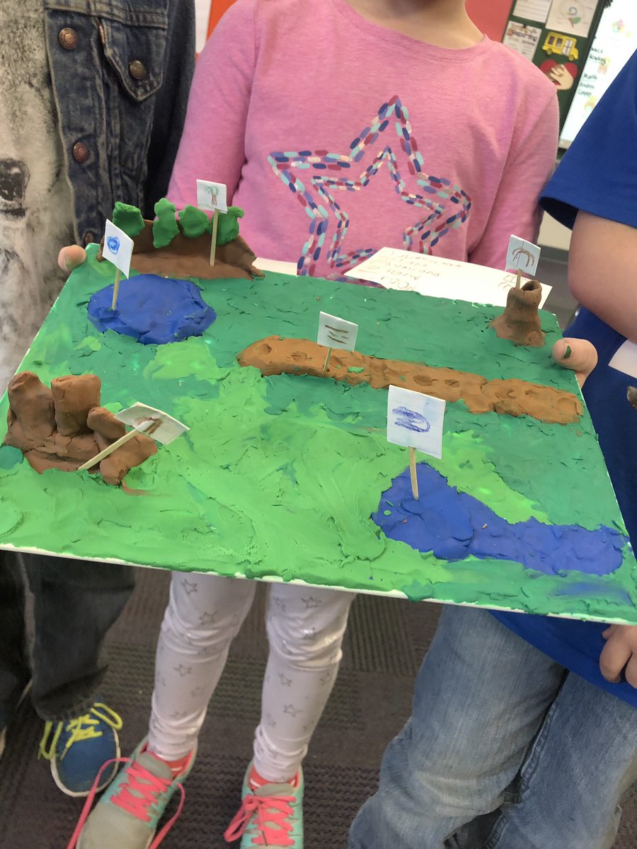 MissSpitzGrade2's tweet photo. Students created raised relief maps of a national park! #STEM https://t.co/xSkkQkt37L