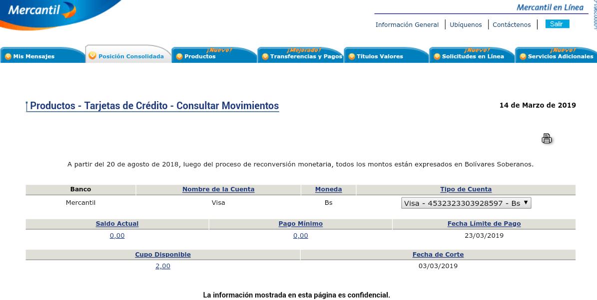 XResistencia's tweet photo. @SudebanInforma @MercantilBanco esto da nausea el limite que tienes de una tarjeta de credito. violando toda ley y orden del entre regulador @sudeban . https://t.co/JDVIx9CLyK