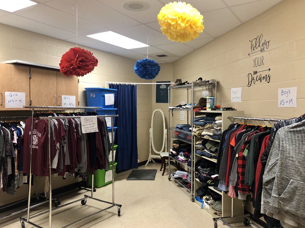 MrsBestCWMS's tweet image. CW Threads!  These awesome kids have worked the past few weeks to transform this cluttered storage room into a free store for students that need clothing assistance. Everything in this room was donated or repurposed!  True Changemakers! #CWway #CWMSchangemakers #MyOhioClassroom