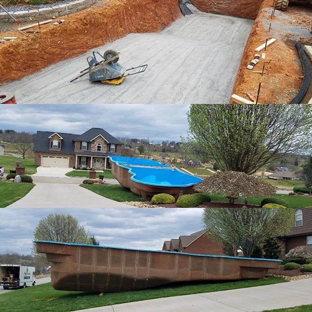 It is just about time for this Taj Mahal deep by San Juan Fiberglass pools to settle in to it's new home. 
#nails_creek <a href="/nails_creek/">Nails Creek</a> #sanjuanfiberglasspools #fiberglasspools #swimmingpool ift.tt/2O471hW