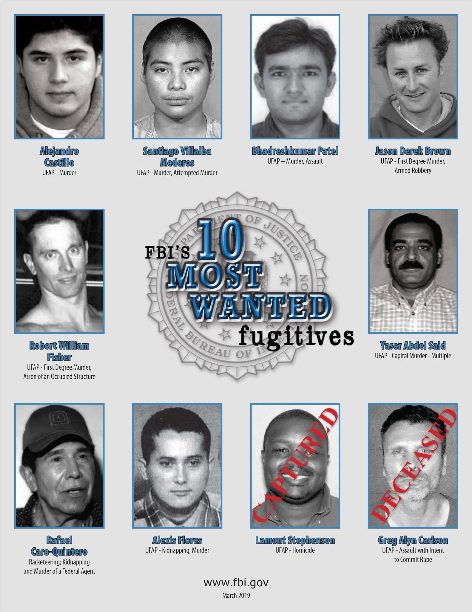 FBI on Twitter: "The #FBI's Ten Most Wanted Fugitives List has evolved over the years, but the the same—to dangerous #fugitives who might not otherwise merit national attention. Learn
