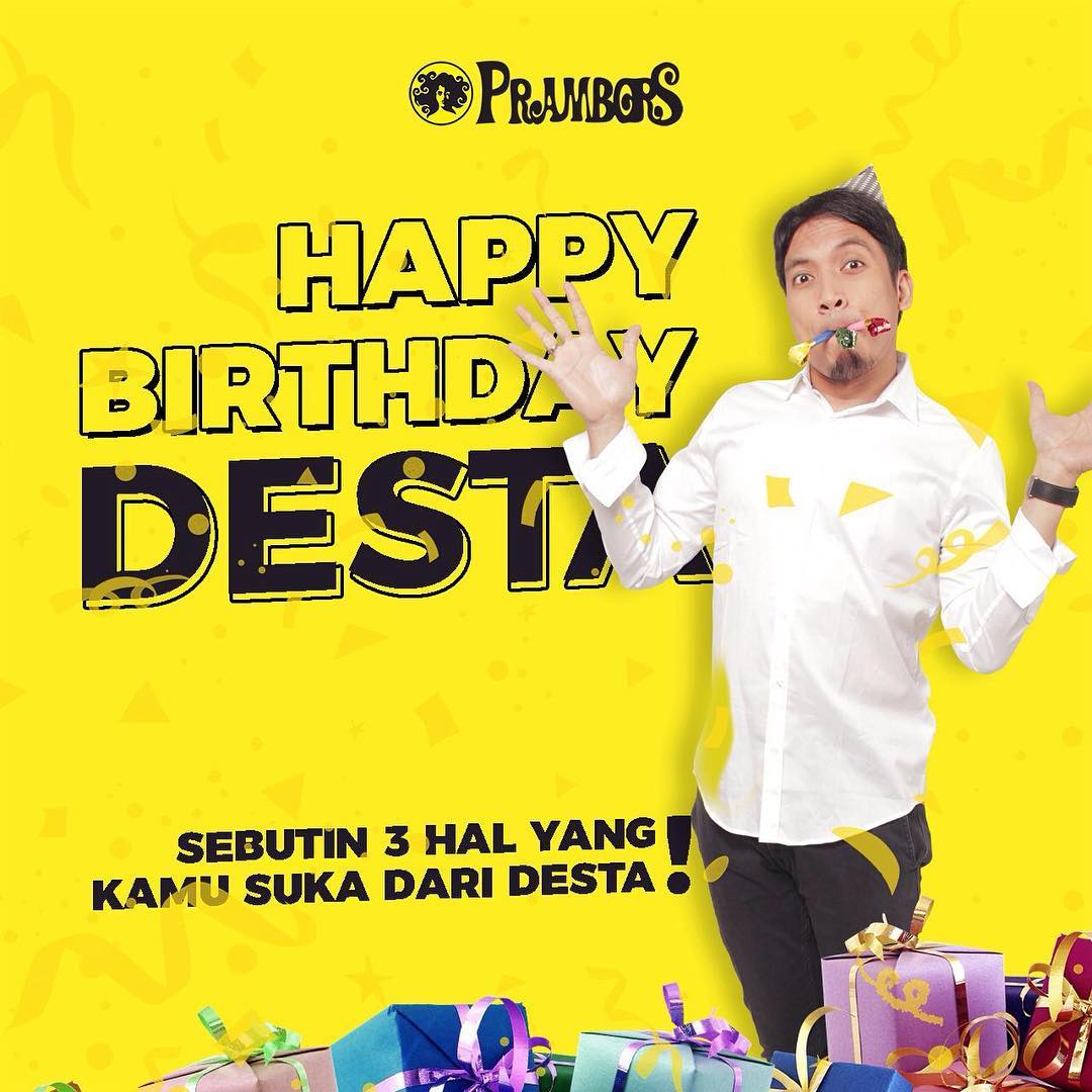 #DESTAULTAH nih Kawula Muda!
•
Kawula Muda abah <a href="/desta80s/">Deddy Mahendra Desta</a> hari ini ulamg tahun loh!
.
Kasih doa lo yang paling poll dong buat abah <a href="/desta80s/">Deddy Mahendra Desta</a> !
#DGITM