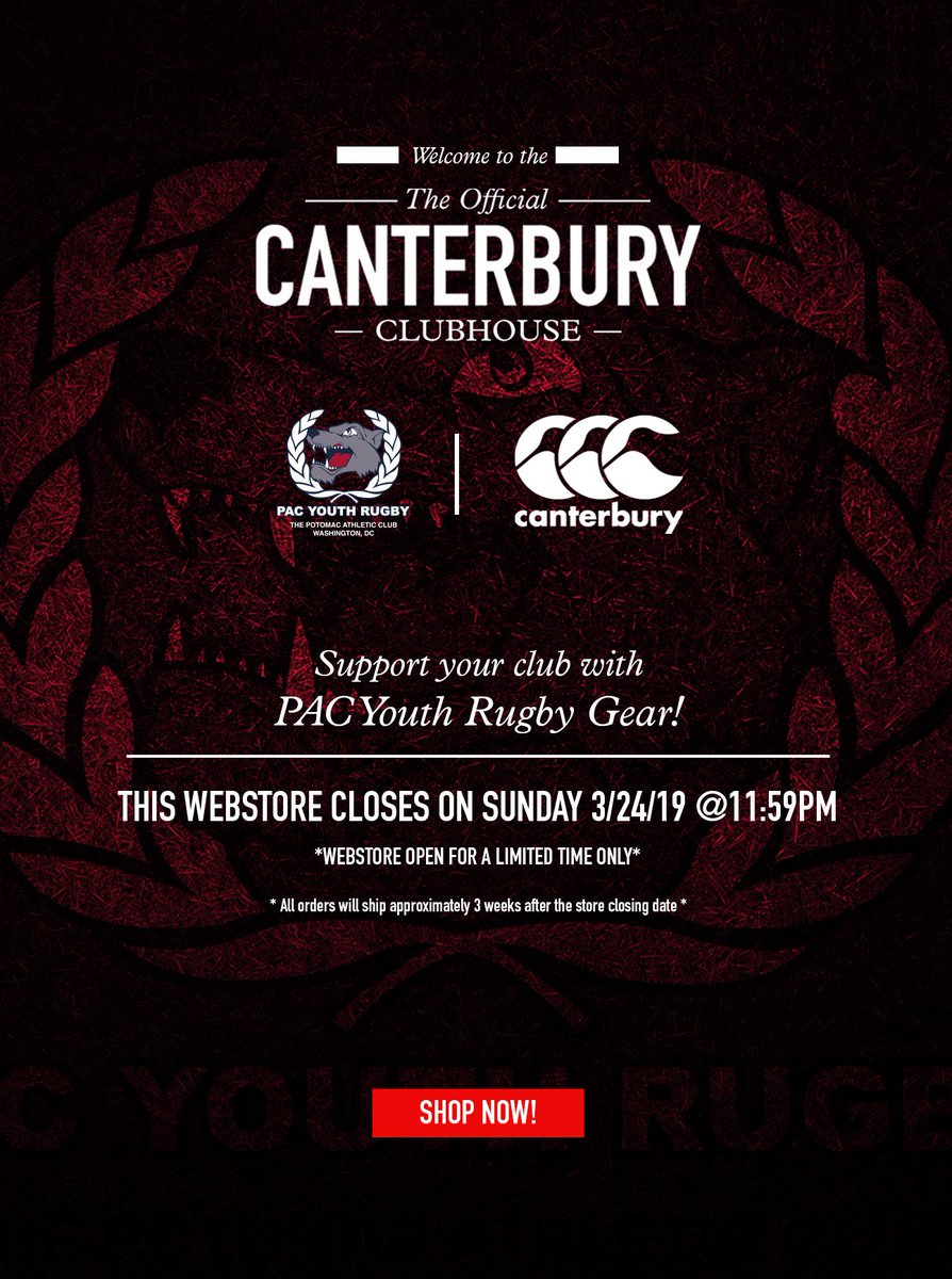 Get your order in today!  The PAC Youth Rugby store with all our <a href="/Canterbury_USA/">Canterbury USA</a> gear.....pacyouth.itemorder.com