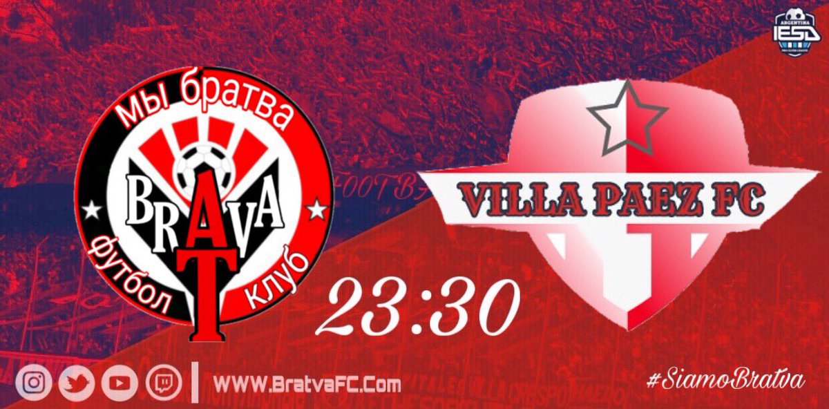 BratvaFC's tweet photo. ¡Hoy juega Bratva! Por las fechas 11 y 12, del torneo Primera “D” de @IESAArgentina, nuestro equipo se enfrentará a @GxLatam y @fc_paez respectivamente.
Seguí la transmisión del partido por nuestro canal de Twitch: https://t.co/2dnugi0cjb
#SiamoBratva #EstoEsBratva https://t.co/dhSHIeuKZF