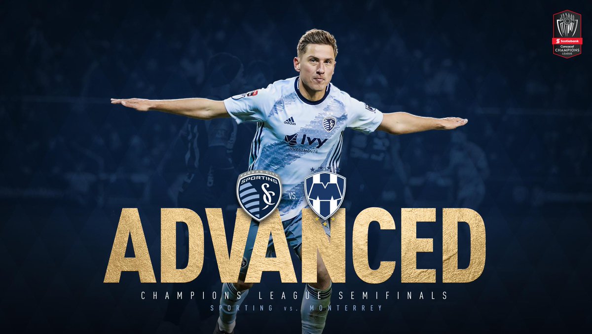 SportingKC's tweet image. And then there was one @MLS team remaining. 

For the first time in club history, #SportingKC is onto @TheChampions semifinal! 

#SKCvCAI 3-0 (4-2 aggregate) // #SCCL2019