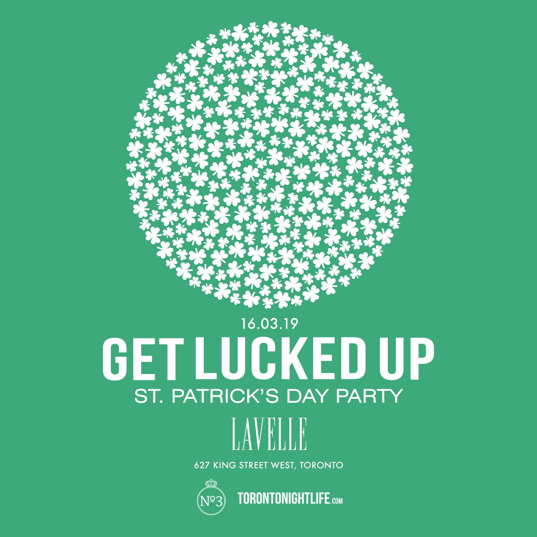 ST. PATRICK'S DAY ROOFTOP PARTY on Saturday March 16th at Lavelle from 1:30pm to 8:00pm. VIP Table Reservations: 416-557-3032. TICKETS: bit.ly/StPattysLavelle #Toronto #Rooftop