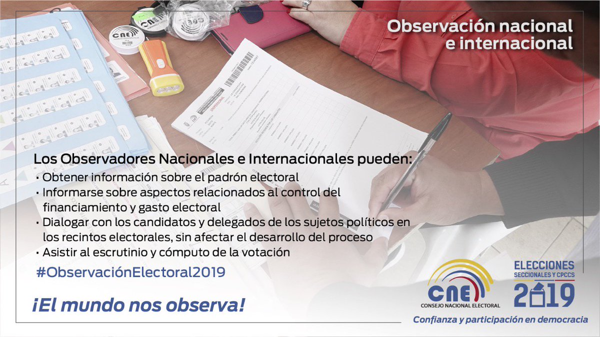 cnebolivar's tweet photo. #ObservaciónElectoral2019 | La jornada electoral del 24 de marzo contará con observadores electorales nacionales e internacionales. Te contamos las atribuciones que corresponden a cada observador calificado: https://t.co/Y9jNfbYwII