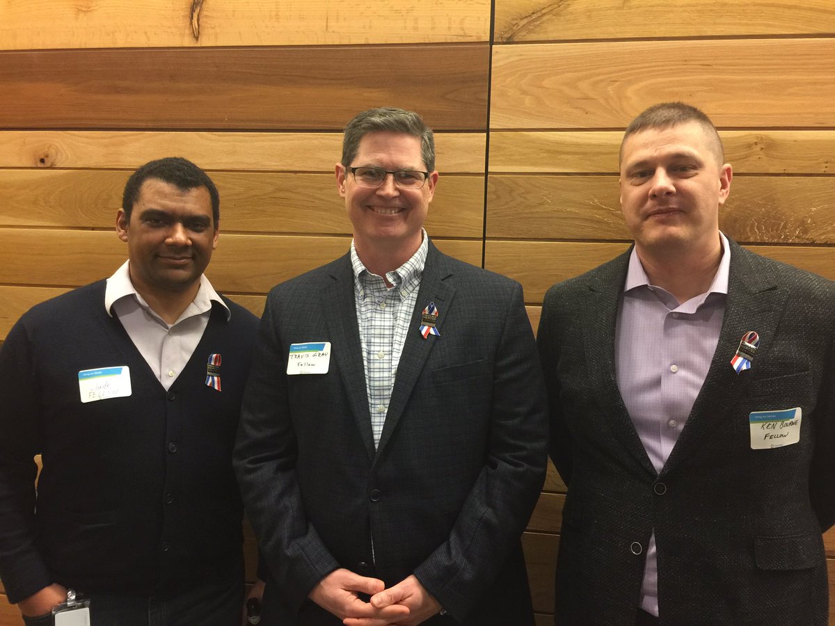 Got to meet @Cerner’s three current #HOHFellows, Jude, Travis and Ken tonight. And I’m impressed! @hiringourheroes is so crucial with assisting our servicemembers’ move into their new civilian life