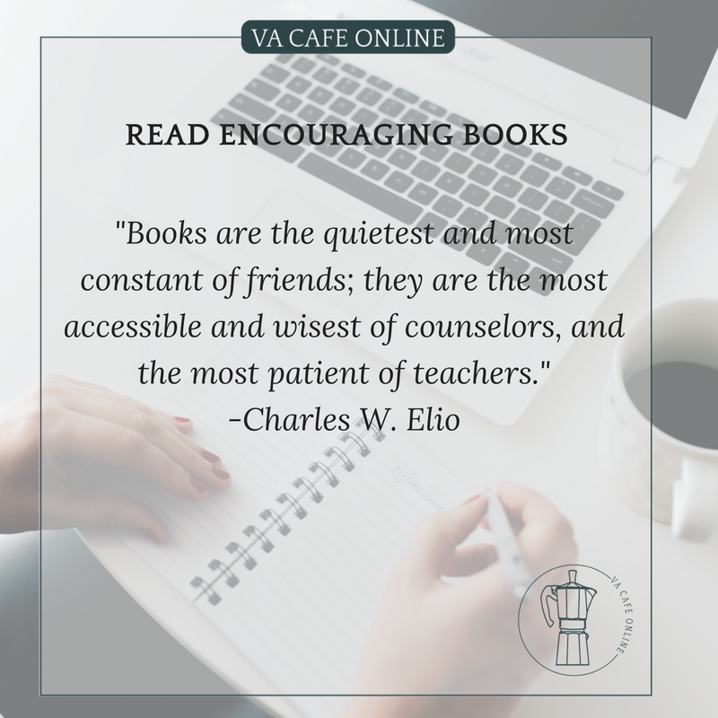 VACafeOnline's tweet photo. Read Encouraging Books - everyone else will take care of the discouraging part!
#virtualassistant #virtuallifestyle #workfromhome #VACafeOnline #mompreneurlifestyle #OnlineBusinessSupport #travelfreedom #locationindependent #remoteworklife #vasuccess #workathomemum #va https://t.co/QkWgex1AHe