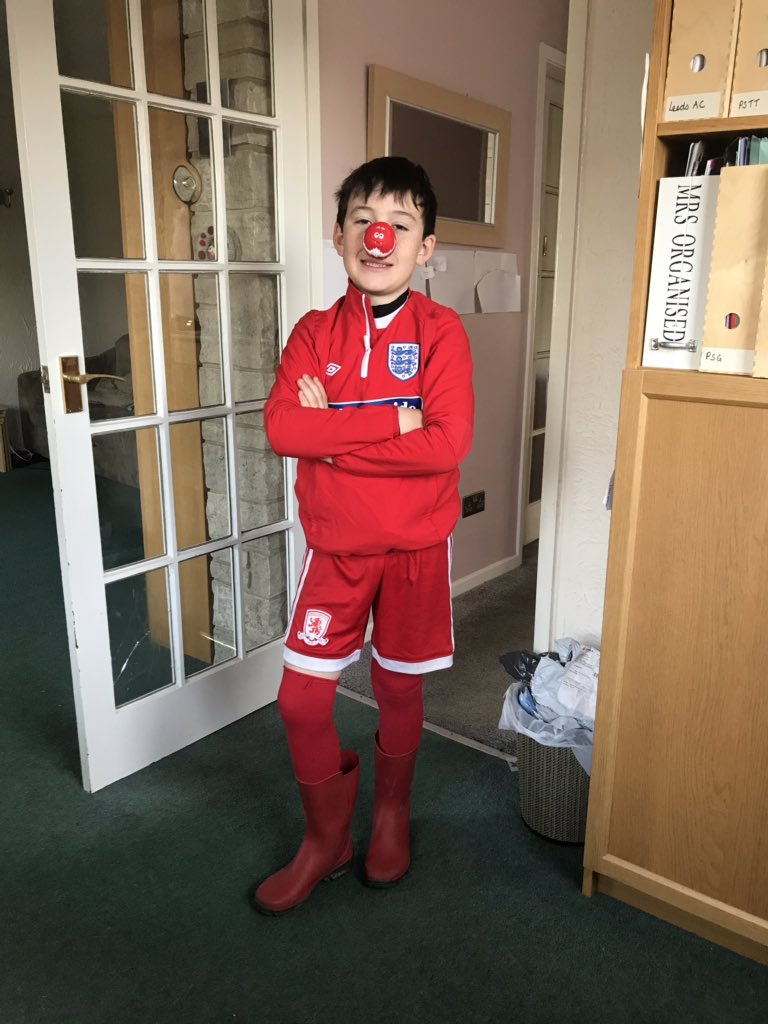 <a href="/KellingtonSch/">Kellington Primary</a> <a href="/sapphireskelli/">Kellington Sapphires</a> red-y for <a href="/comicrelief/">Comic Relief</a> #RedNoseDay2019 <a href="/Boro/">Middlesbrough FC</a> all the red things! Have fun and raise lots for this great cause!