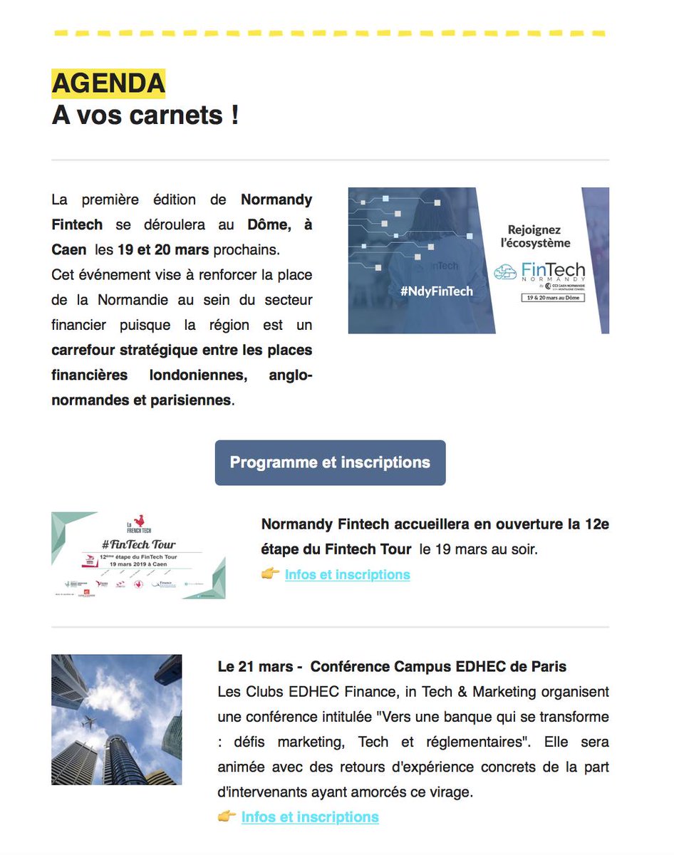 FranceFintech's tweet photo. Newsletter France #FinTech: A VOS MARQUES, PRÊTS, PARTEZ!🏹
#VendrediLecture
Marathon d'événements fintech en prévision: #NdyFintech•#FintechTour Caen | #FFT19•Fintech R:Evolution | #FintechLabs | Etude #mixité | Conf.@EDHECRisk| Clôture #FintechTour
▶︎https://t.co/GJMTRuetBA https://t.co/GT2magMy61