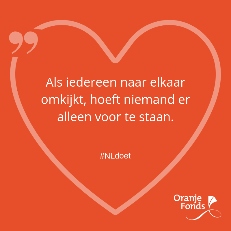 Vandaag en morgen is het weer tijd voor de grootste vrijwilligersactie: #NLdoet 
Dank aan iedereen die zich inzet om een ander te helpen tijdens NLdoet. Top!